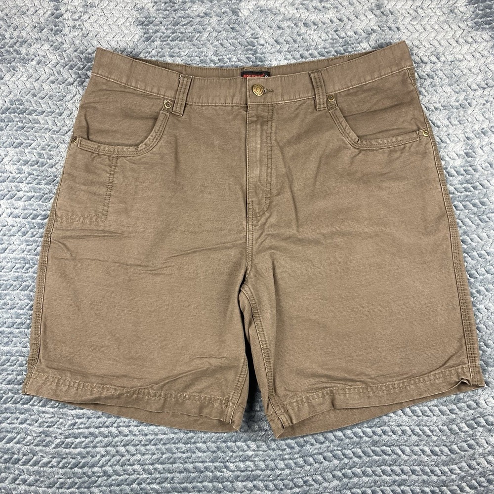 WOLVERINE Mens Brown Casual Outdoor Rigid Shorts Utility Pockets Size 38 Y2k